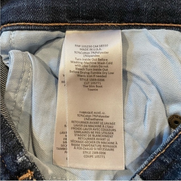 Current Elliott The Slim Bootcut Townie Raw Hem Mid Rise Jeans 23 - Picture 8 of 11